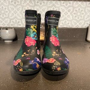 London Fog Floral Rainboots
